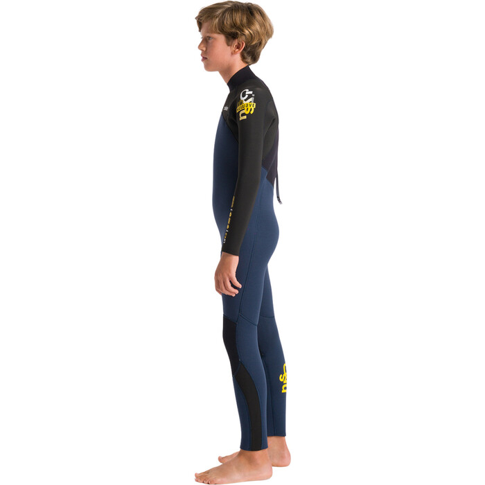 2024 C-Skins Junior NuWave Legend 4/3mm Back Zip Wetsuit C-NLE43JBZ - Bluestone / Black / Multi